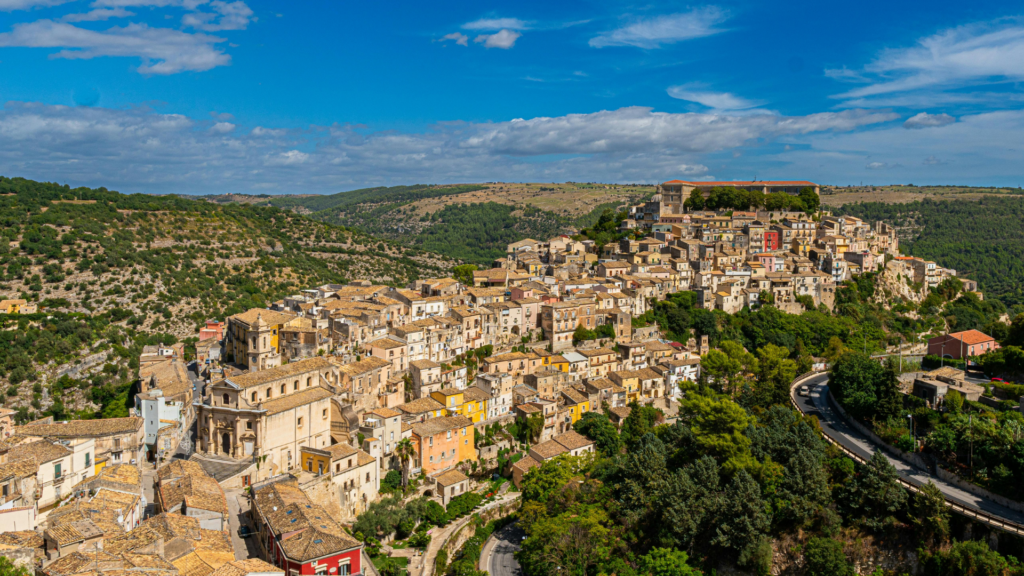 Panoramic view of historic Ragusa Ibla in southeastern Sicily